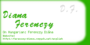 diana ferenczy business card
